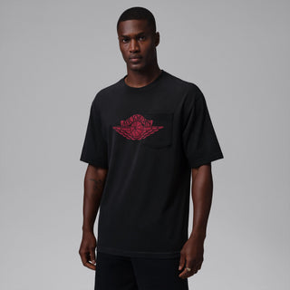 MENS JORDAN FLIGHT ESSENTIALS T-SHIRT "BLACK/UNIVERSITY RED" IO2084-010
