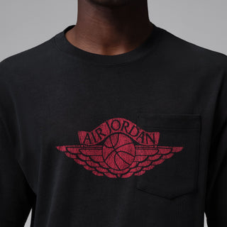 MENS JORDAN FLIGHT ESSENTIALS T-SHIRT "BLACK/UNIVERSITY RED" IO2084-010