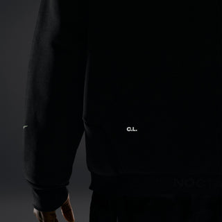 UNISEX NIKE X NOCTA RUGGED OVERSIZED CREWNECK BACK ZIP TWILIGHT BLACK/REFBLK IO9014-010