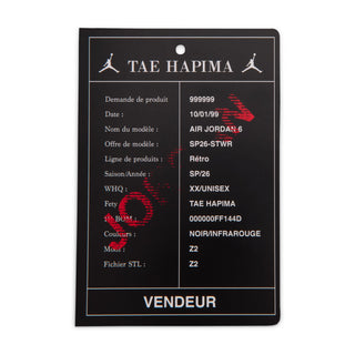 (PS) AIR JORDAN 6 RETRO "REVERSE INFRARED" IQ1277-001