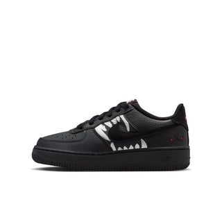 KID'S NIKE AIR FORCE 1 LV8 BLACK/BLACK-UNIVERSITY RED