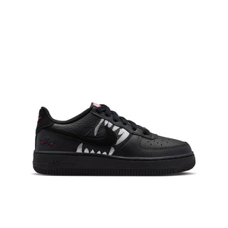 KID'S NIKE AIR FORCE 1 LV8 BLACK/BLACK-UNIVERSITY RED
