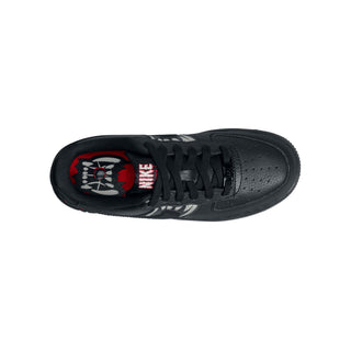 KID'S NIKE AIR FORCE 1 LV8 BLACK/BLACK-UNIVERSITY RED