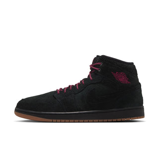 MEN'S AIR JORDAN 1 MID SE "BLACK/TEAM RED-GUM MED BROWN" IQ5491-001
