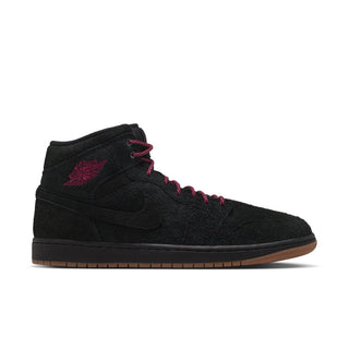 MEN'S AIR JORDAN 1 MID SE "BLACK/TEAM RED-GUM MED BROWN" IQ5491-001