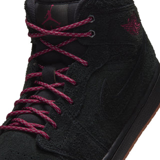 MEN'S AIR JORDAN 1 MID SE "BLACK/TEAM RED-GUM MED BROWN" IQ5491-001