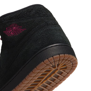 MEN'S AIR JORDAN 1 MID SE "BLACK/TEAM RED-GUM MED BROWN" IQ5491-001