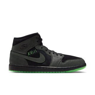 MEN'S AIR JORDAN 1 MID SE "HALLOWEEN BLACK/SCREAM GREEN" IQ5492-001