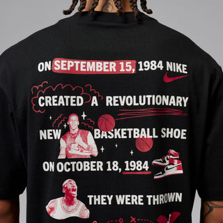 MEN'S AIR JORDAN BROOKLYN BANNED 1 GRAPHIC TEE BLACK IR2121-010