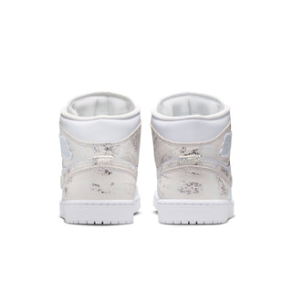 MEN'S AIR JORDAN 1 MID SE "DISTRESSED WHITE" FIELD SILVER IR2271-100