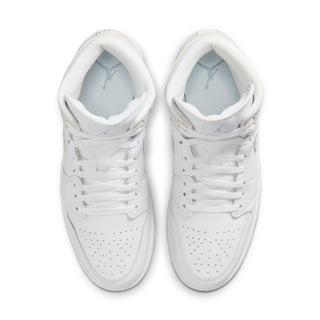 MEN'S AIR JORDAN 1 MID SE "DISTRESSED WHITE" FIELD SILVER IR2271-100