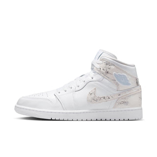 MEN'S AIR JORDAN 1 MID SE "DISTRESSED WHITE" FIELD SILVER IR2271-100