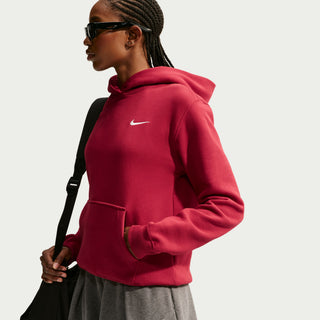 WOMEN'S NIKE STUDIO MEDIUM WEIGHT HOODIE 'TOUGH RED/SAIL' IR8301-608