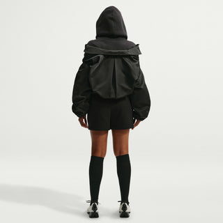 WOMEN'S NIKE STUDIO MEDIUM WEIGHT SHORT 'TOTAL BLACK/SAIL' IR8313-001
