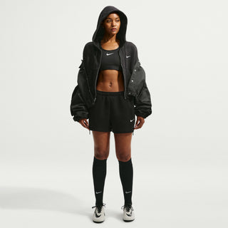 WOMEN'S NIKE STUDIO MEDIUM WEIGHT SHORT 'TOTAL BLACK/SAIL' IR8313-001
