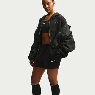 WOMEN'S NIKE STUDIO MEDIUM WEIGHT SHORT 'TOTAL BLACK/SAIL' IR8313-001