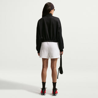 WOMEN'S NIKE STUDIO MEDIUM WEIGHT SHORT 'BIRCH HEATHER/BLACK' IR8313-051