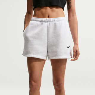 WOMEN'S NIKE STUDIO MEDIUM WEIGHT SHORT 'BIRCH HEATHER/BLACK' IR8313-051