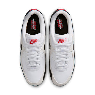MENS NIKE AIR MAX 90 "WHITE/BLACK-UNIVERSITY RED" IV2867-100