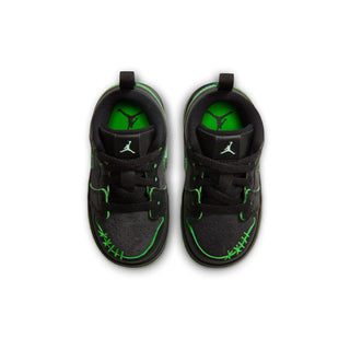 KIDS (TD) AIR JORDAN 1 LOW SE "BLACK SCREAM/GREEN DARK" IV5260-001