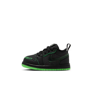 KIDS (TD) AIR JORDAN 1 LOW SE "BLACK SCREAM/GREEN DARK" IV5260-001