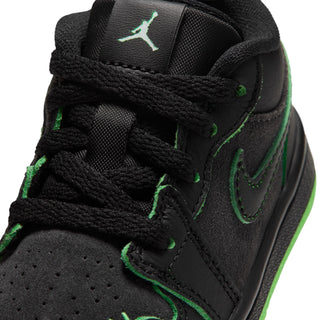 KIDS (TD) AIR JORDAN 1 LOW SE "BLACK SCREAM/GREEN DARK" IV5260-001