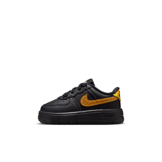 (TD) KIDS NIKE AIR FORCE ONE LOW "BLACK/ACTION GRAPE-LASER ORANGE" IV5948-001