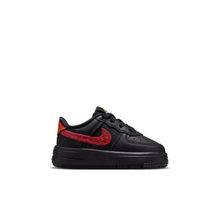 (TD) KIDS NIKE AIR FORCE ONE LOW "BLACK/ACTION GRAPE-LASER ORANGE" IV5948-001