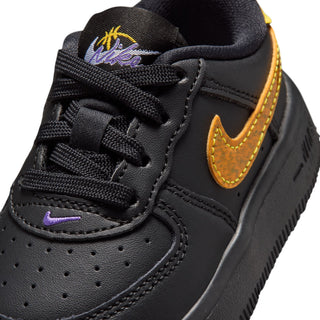 (TD) KIDS NIKE AIR FORCE ONE LOW "BLACK/ACTION GRAPE-LASER ORANGE" IV5948-001