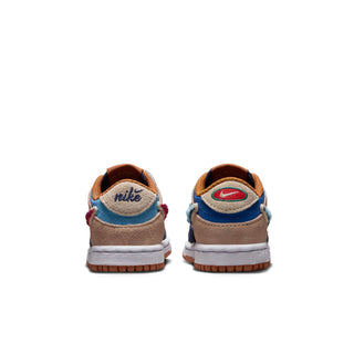 (TD) NIKE DUNK LOW SE "MIDNIGHT NAVY/SPEED RED-GREEN NOISE" IV6200-410