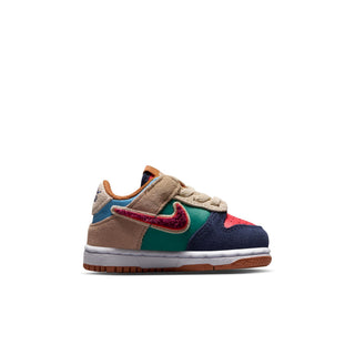 (TD) NIKE DUNK LOW SE "MIDNIGHT NAVY/SPEED RED-GREEN NOISE" IV6200-410