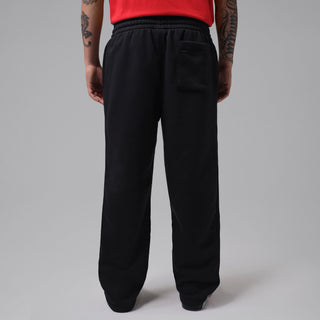 MEN'S AIR JORDAN BROOKLYN OPEN-HEM FLEECE PANTS BLACK/RED IX6210-010