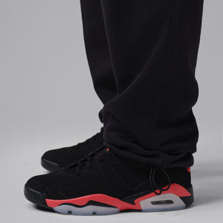 MEN'S AIR JORDAN BROOKLYN OPEN-HEM FLEECE PANTS BLACK/RED IX6210-010