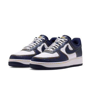 MEN'S NIKE AIR FORCE 1 '07 "SUMMIT WHITE/MIDNIGHT NAVY-YELLOW OCHRE" IX7257-133