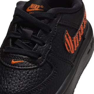 (TD) KIDS NIKE AIR FORCE ONE LOW "BLACK/SAFETY ORANGE" IZ2005-045