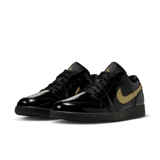 MEN'S AIR JORDAN 1 LOW SE "PATENT" BLACK/GOLD JA4147-010