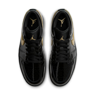 MEN'S AIR JORDAN 1 LOW SE "PATENT" BLACK/GOLD JA4147-010