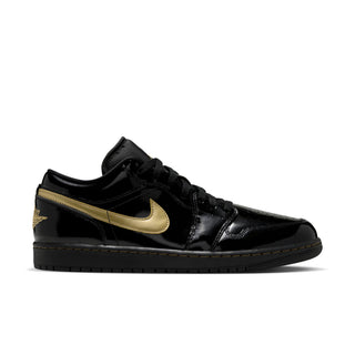 MEN'S AIR JORDAN 1 LOW SE "PATENT" BLACK/GOLD JA4147-010