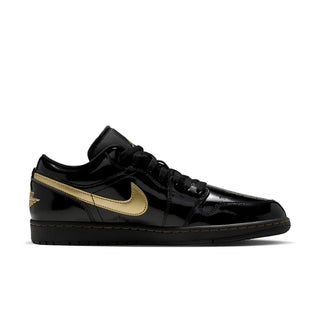 MEN'S AIR JORDAN 1 LOW SE "PATENT" BLACK/GOLD JA4147-010