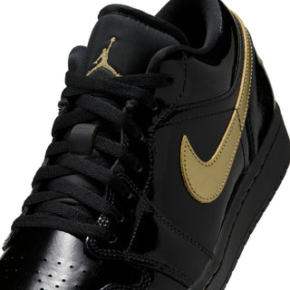 MEN'S AIR JORDAN 1 LOW SE "PATENT" BLACK/GOLD JA4147-010