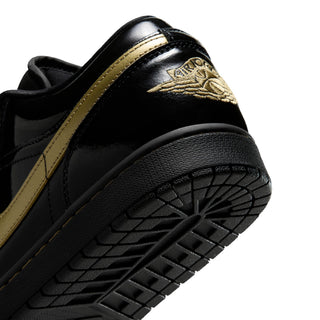 MEN'S AIR JORDAN 1 LOW SE "PATENT" BLACK/GOLD JA4147-010
