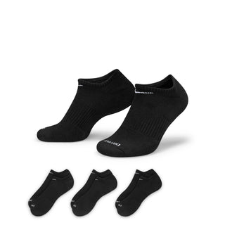 NIKE EVERYDAY PLUS CUSION NO-SHOW SOCKS "BLACK/WHITE" 3 PAIRS SX6889-010