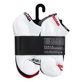 JORDAN KIDS 6 PACK NO SHOW SOCKS 'GYM RED' BJ0450-RK2
