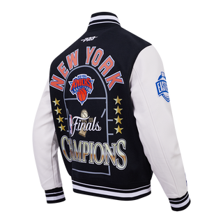 PRO STANDARD NEW YORK KNICKS 2026 NBA CHAMPIONSHIP RIB WOOL VARSITY JACKET BNK6517766-BLW