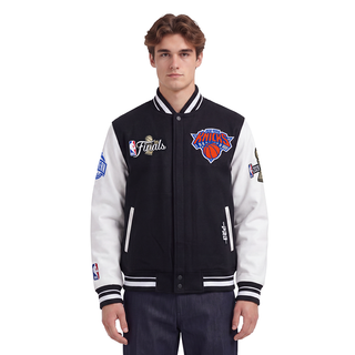 PRO STANDARD NEW YORK KNICKS 2026 NBA CHAMPIONSHIP RIB WOOL VARSITY JACKET BNK6517766-BLW