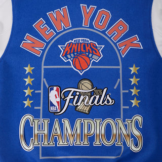 PRO STANDARD NEW YORK KNICKS 2026 NBA CHAMPIONSHIP RIB WOOL VARSITY JACKET BNK6517766-ROR