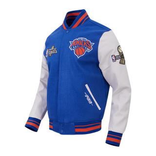 PRO STANDARD NEW YORK KNICKS 2026 NBA CHAMPIONSHIP RIB WOOL VARSITY JACKET BNK6517766-ROR