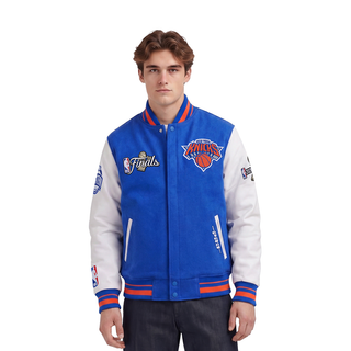 PRO STANDARD NEW YORK KNICKS 2026 NBA CHAMPIONSHIP RIB WOOL VARSITY JACKET BNK6517766-ROR