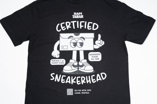 SAM TABAK CERTIFIED SNEAKERHEAD TEE 'BLACK'