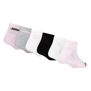 JORDAN KIDS ANKLE SOCKS 6 PACK 'PINK FOAM' GJ0458-A9Y